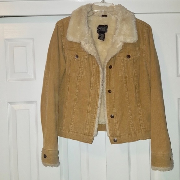 Arizona Jean Company Jackets & Blazers - Beige Jean Jacket